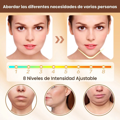 Masajeador Facial EMS Microcorriente V-Shape — Lifting Profesional, Piel Firme y Sin Papada