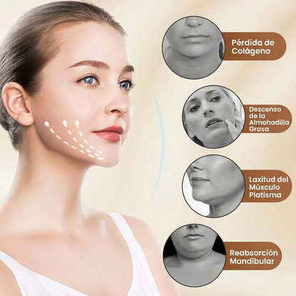 Masajeador Facial EMS Microcorriente V-Shape — Lifting Profesional, Piel Firme y Sin Papada