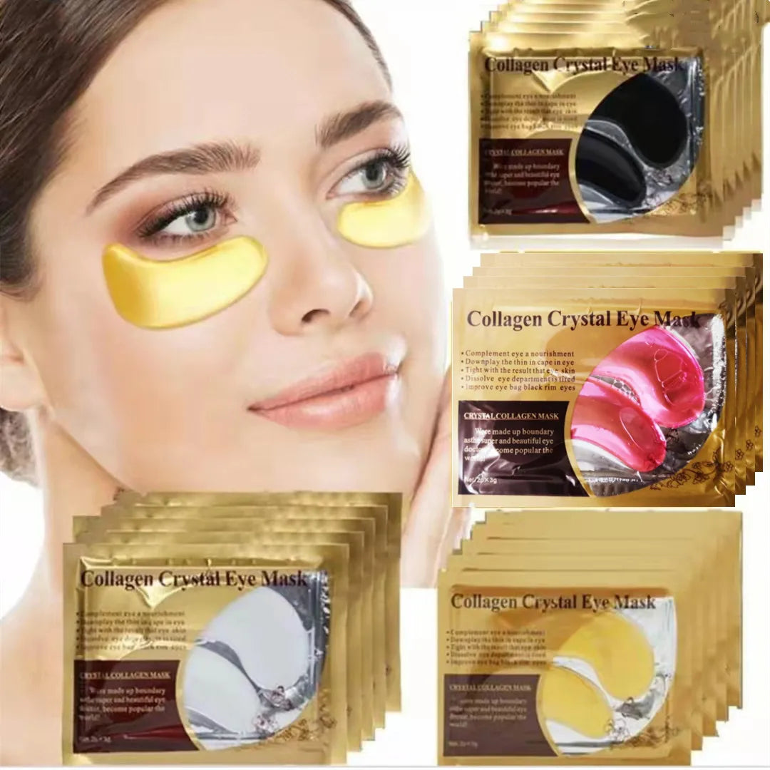 Parches de Ojos Oro 24K & Colágeno — Antiojeras & Antibolsas Coreanos