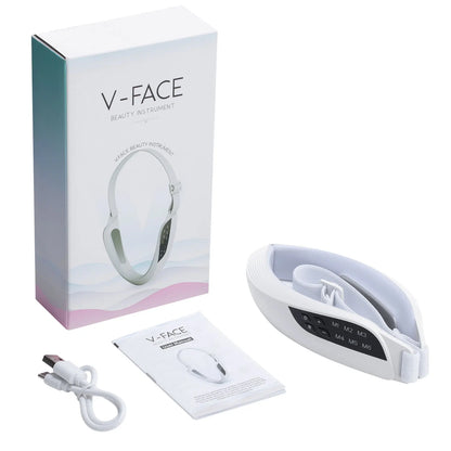 Masajeador Facial EMS Microcorriente V-Shape — Lifting Profesional, Piel Firme y Sin Papada