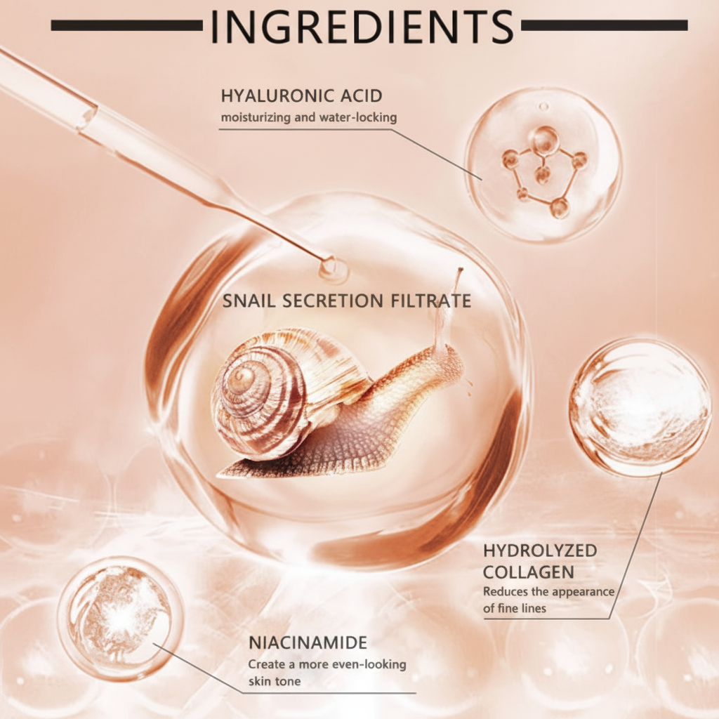 Sérum Caracol & Colágeno — Piel de Cristal con Niacinamida