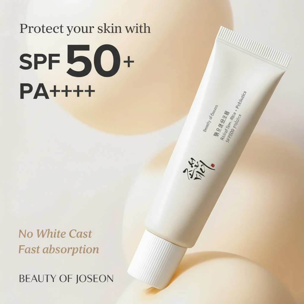 Protector Solar SPF50+ Coreano · Arroz & Probióticos — Edición Limitada